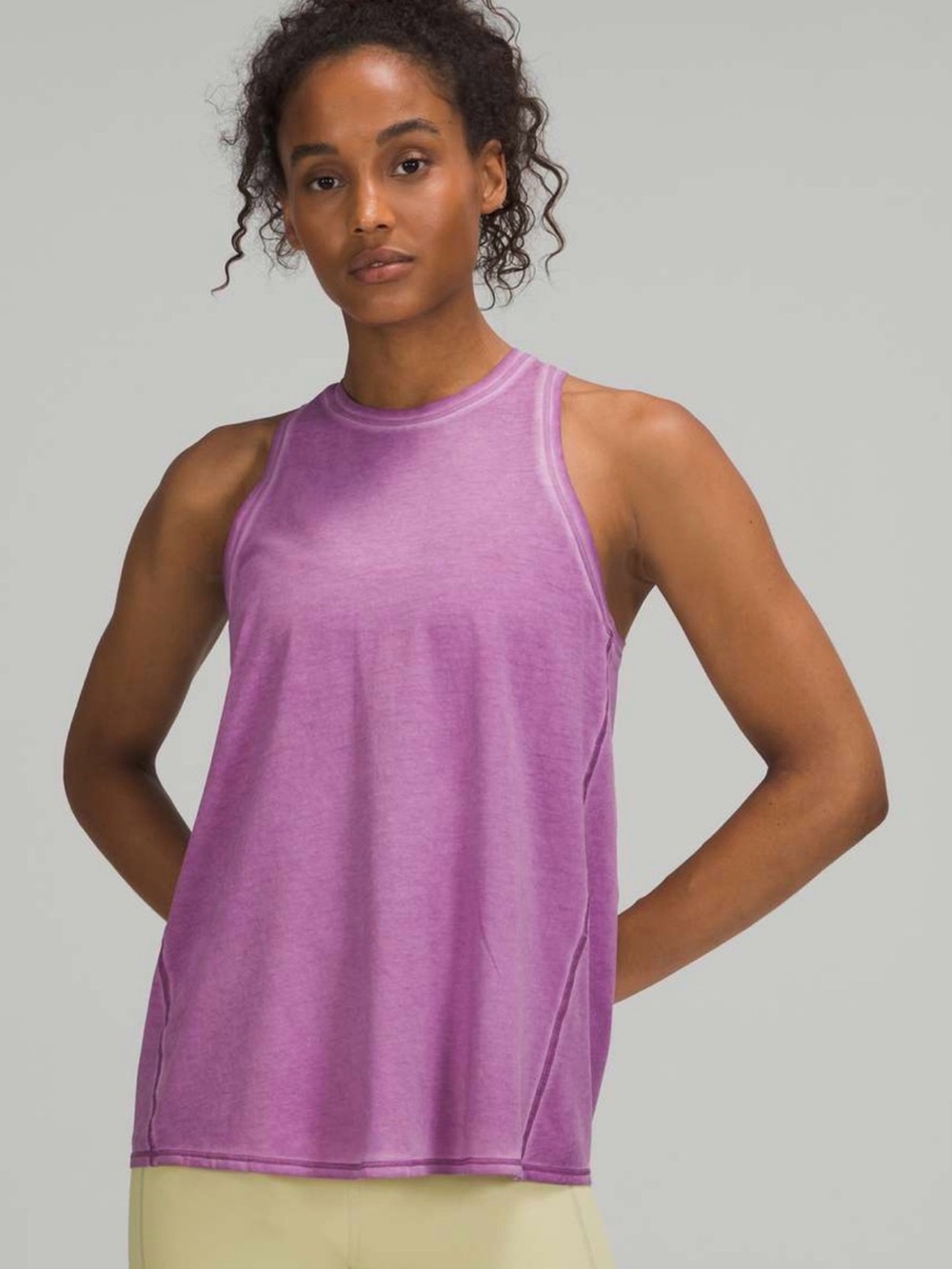 lululemon All Tied Up Tank Top (EUC) 
Sublimado Pigment Dye Wisteria Purple, 12